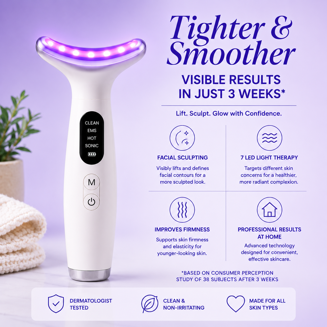 Clinical Glow - LED Face Lift Device