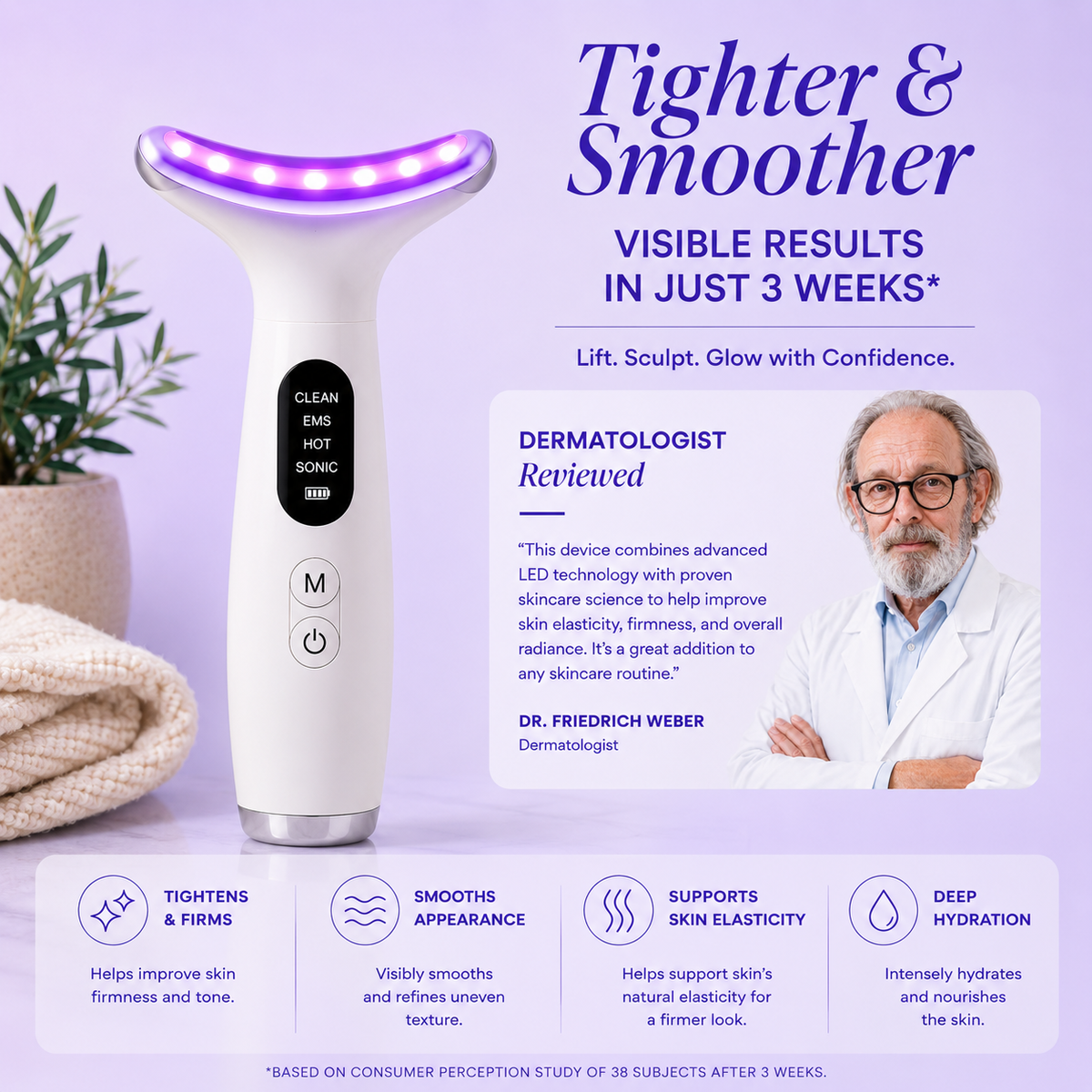 Clinical Glow - LED Face Lift Device